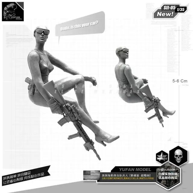 SII-05 1/35 котики ВМС США эвакуируют поле боя смолы солдат SII-03 - Цвет: SII-05