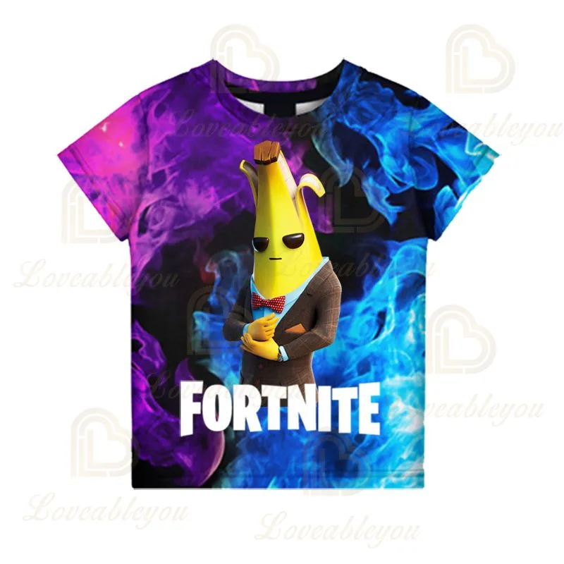 Детская одежда для мальчиков с героями аниме Fortnite футболка Летняя ворота