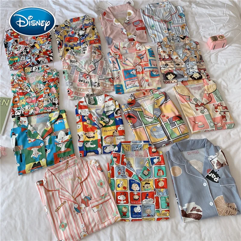 Пижама женская осенне-зимняя с длинными рукавами и изображением Микки граффити |