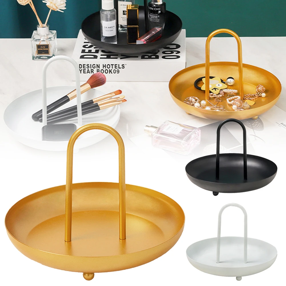 

Iron Fruit Storage Tray With Handle Cake Rack Dessert Serving Tray Wedding Decoration Snack Rack Kitchen Accessories Dropship