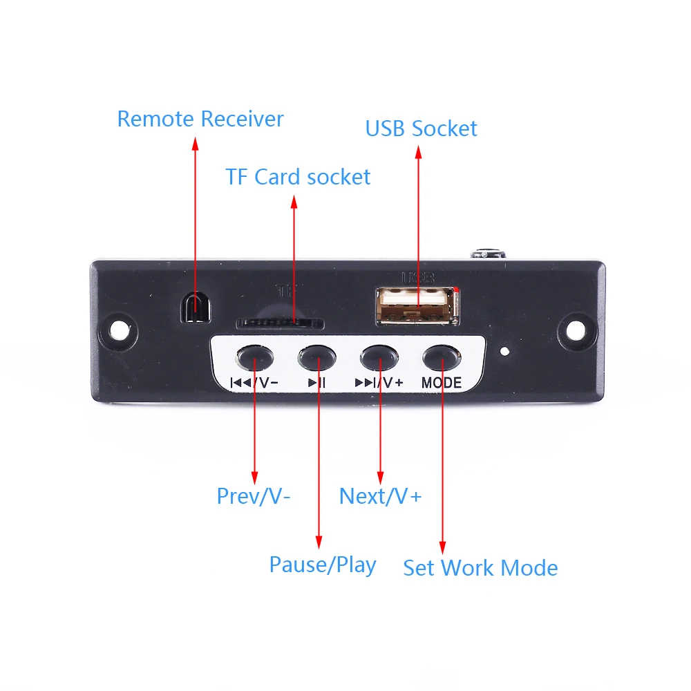 Модуль моноусилителя мощности 3 Вт 12 В 24 36 MP3 WAV декодер плата Bluetooth пульт