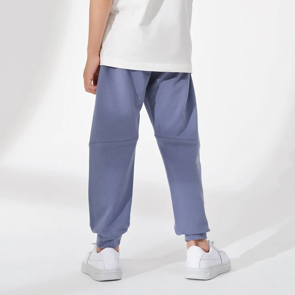 

Hollead Boy Girl Cross-Pants Elasticat Waist Casual Trousers One Word Crotch Design Cotton Breathable Children Lothing 4 Colors