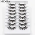 3D драматические норковые ресницы MIOFIA 5 8 пар, натуральные ресницы, мягкие и Длинные Накладные ресницы, макияж, наращивание ресниц