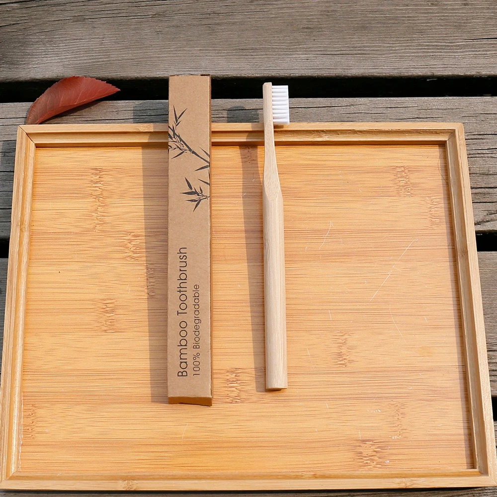 Круглая ручка бамбуковая зубная щетка бамбуковый уголь мягкое бамбуковое