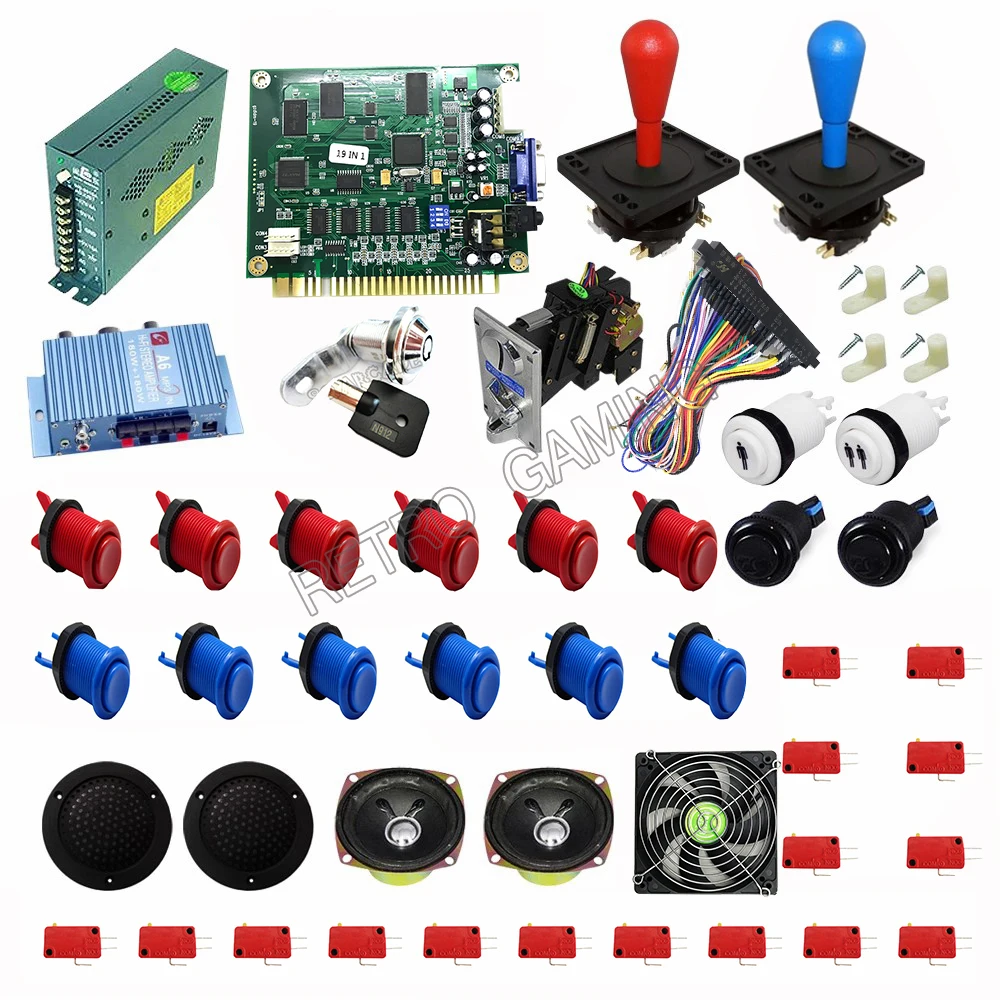 Аркадная машина наборы корпусов пряди 19 в 1 Материнская плата jamma VGA CGA выход