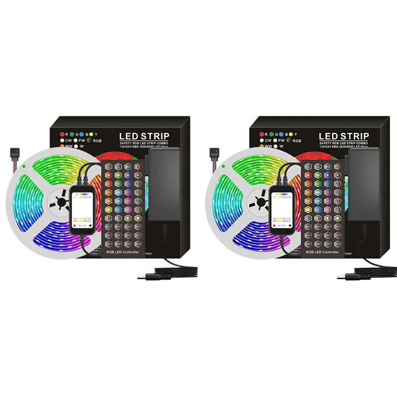 

Светодиодная RGB-лента с пультом ДУ, 40 кнопок