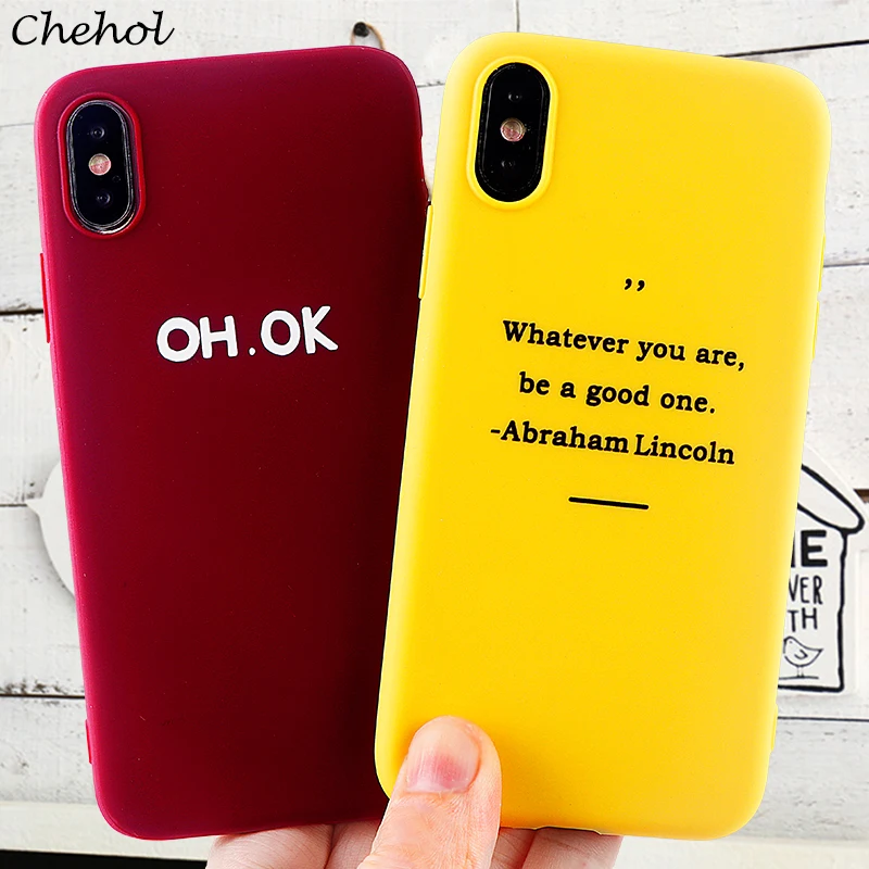 Забавные чехлы для телефонов с надписью iPhone 12 SE 11 Pro 6s 7 8 Plus X XS MAX XR Модный мягкий