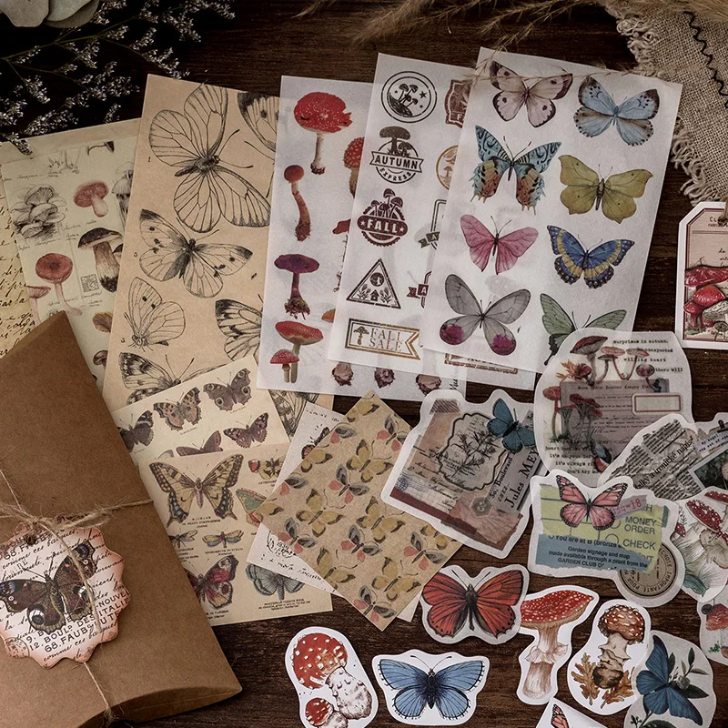 30 Sheets Retro Collection's Series Paper Sticker DIY Decorative Scrapbook Journal Planner Stickers Stationery School Supplies |