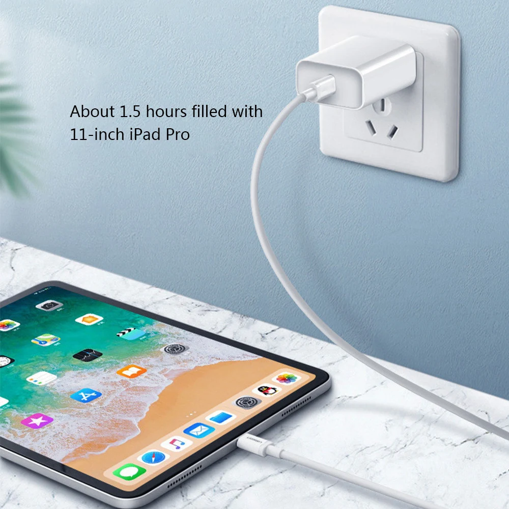 Оригинальная быстрая зарядка PD зарядное устройство 18 Вт usb type C быстрое для iPhone 11 X