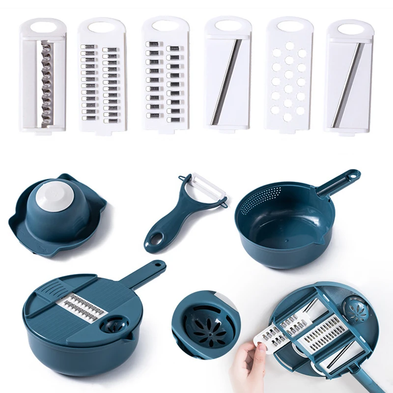 мультислайсер 9 в 1 2020 Veggie измельчитель круглой пшеничной соломы