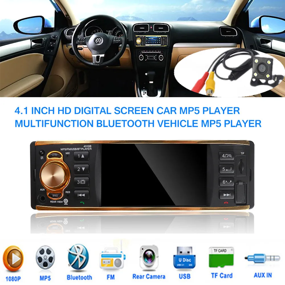 

Autoradio Rearview Camera 2x Bluetooth Bluetooth Control1 One Car Radio MP5 player 4.1 inch Stereo Audio disk