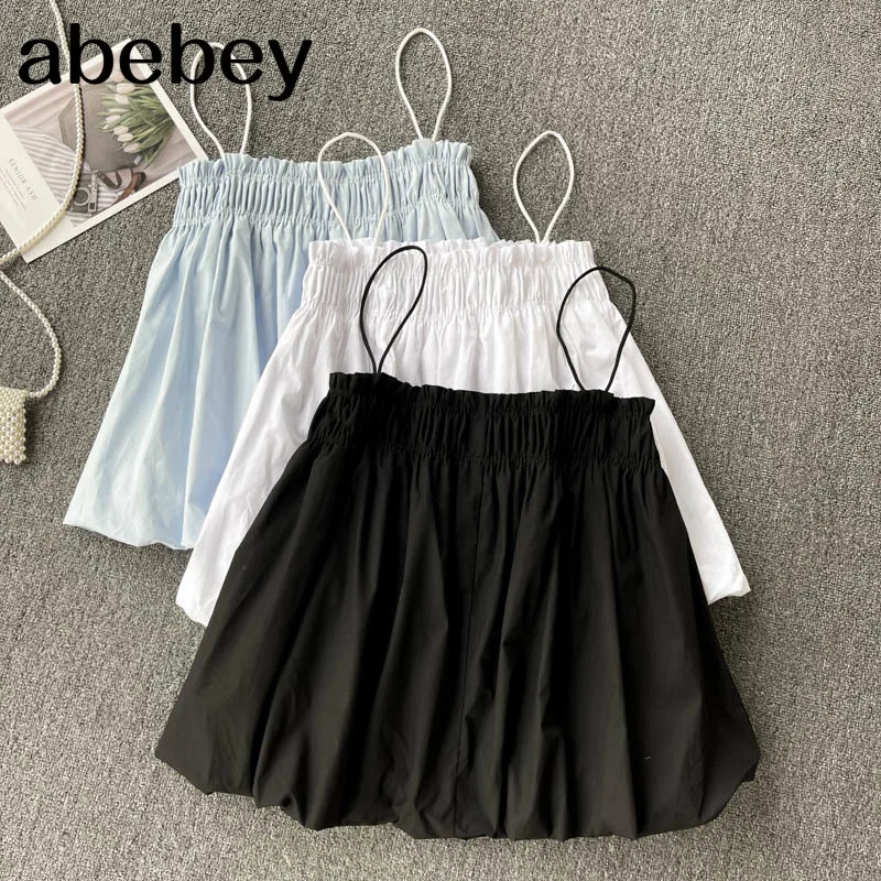 

Женский короткий топ с открытой спиной, летний однотонный топ на бретелях, Y2K