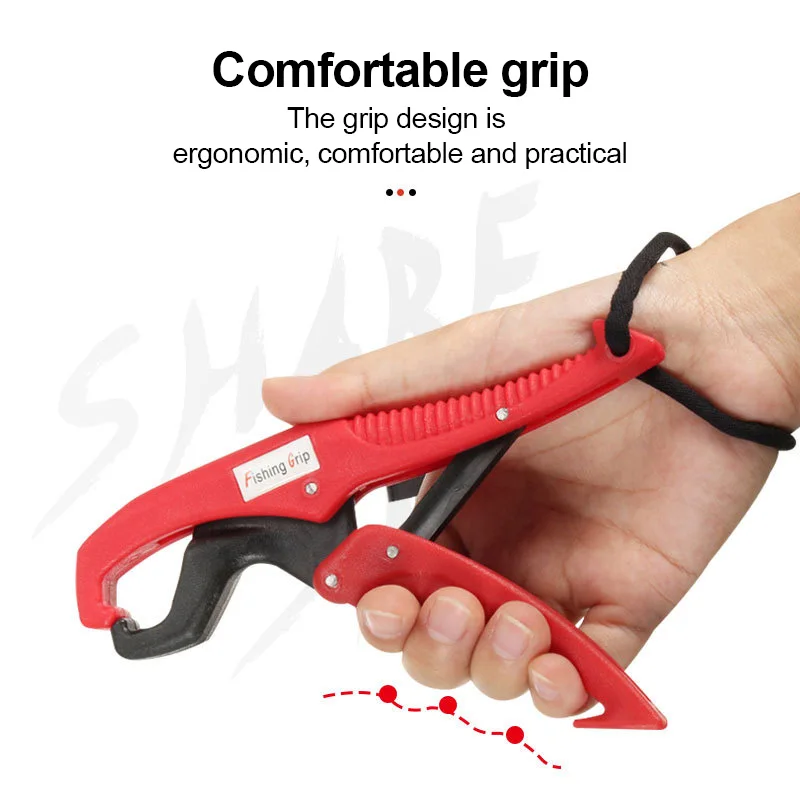 

Fishing Lip Gripper ABS Plastic Fish Lip Holder 6"/9" Fishing Gripper Floating Lip Gripper Controller Fishing Gear With Lanyard