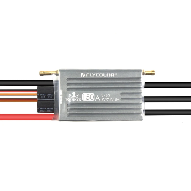 

FLYCOLOR Kraken Series водонепроницаемый бесщеточный ESC 3-6S 6V/7,4 V 5A BEC/система водяного охлаждения для модели корабля RC лодки