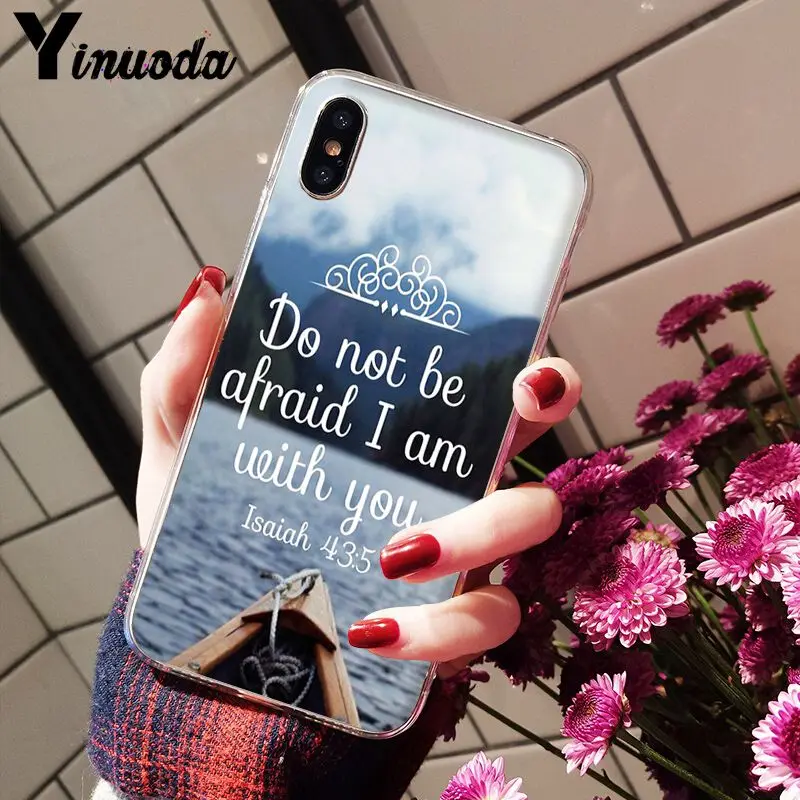 Yinuoda Bible verse Philippians Jesus Luxury Phone Cover for iPhone X XS MAX 6 6S 7 7plus 8 8Plus 5 5S XR 11 pro max | Мобильные