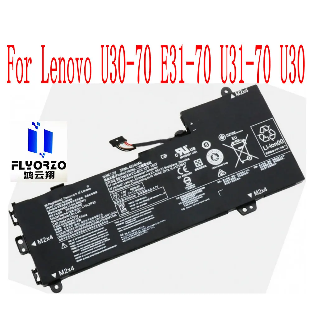 Brand new high quality 4610mAh L14M2P24 Battery For Lenovo U30-70 E31-70 U31-70 U30 Laptop