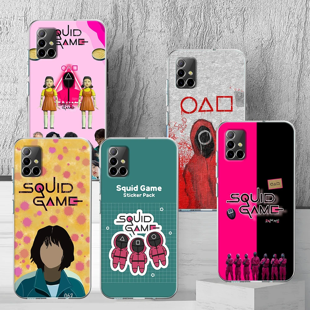 

Transparent Case For Samsung Galaxy A52 A51 A12 A32 A72 A21s A31 A02s A11 A91 A41 A42 A01 A81 Soft Cover Hot Tv Show Squid Game