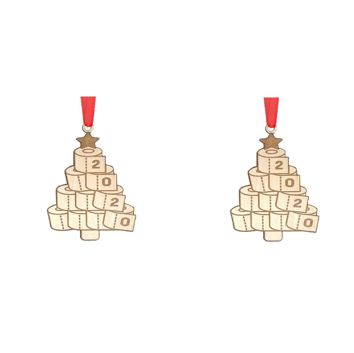 2 шт. художественная деревянная подвеска на рождественскую елку 2020 1 звезда не