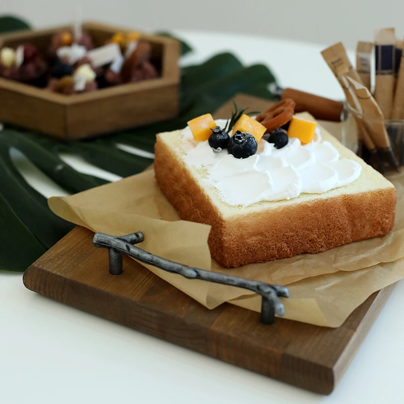 Simulaci&oacute;n de rebanadas gruesas de tostadas, decoraci&oacute;n de ventana para hornear, accesorios para pan de desayuno, suministros de fotograf&iacute;a-2