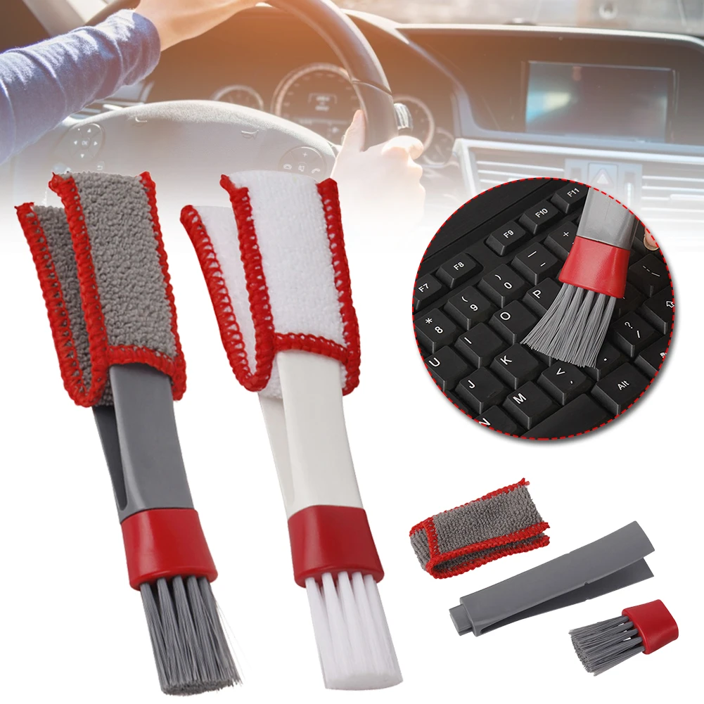 

1PC Car Cleaning Brush Double Ended Car Air Conditioner Vent Slit Cleaner Brush Dusting Blind Keyboard Cleaning Brushes Cleaner