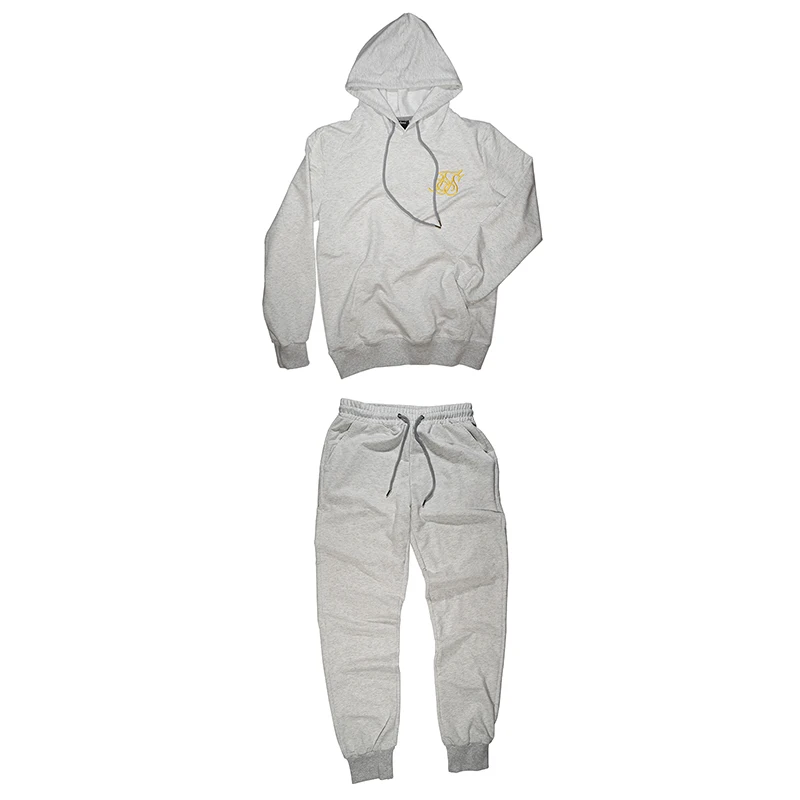 Мужская модная брендовая одежда для тяжелой атлетики Sik Silk с вышитой толстовкой, Мужская Повседневная дышащая одежда для бодибилдинга и отдыха
