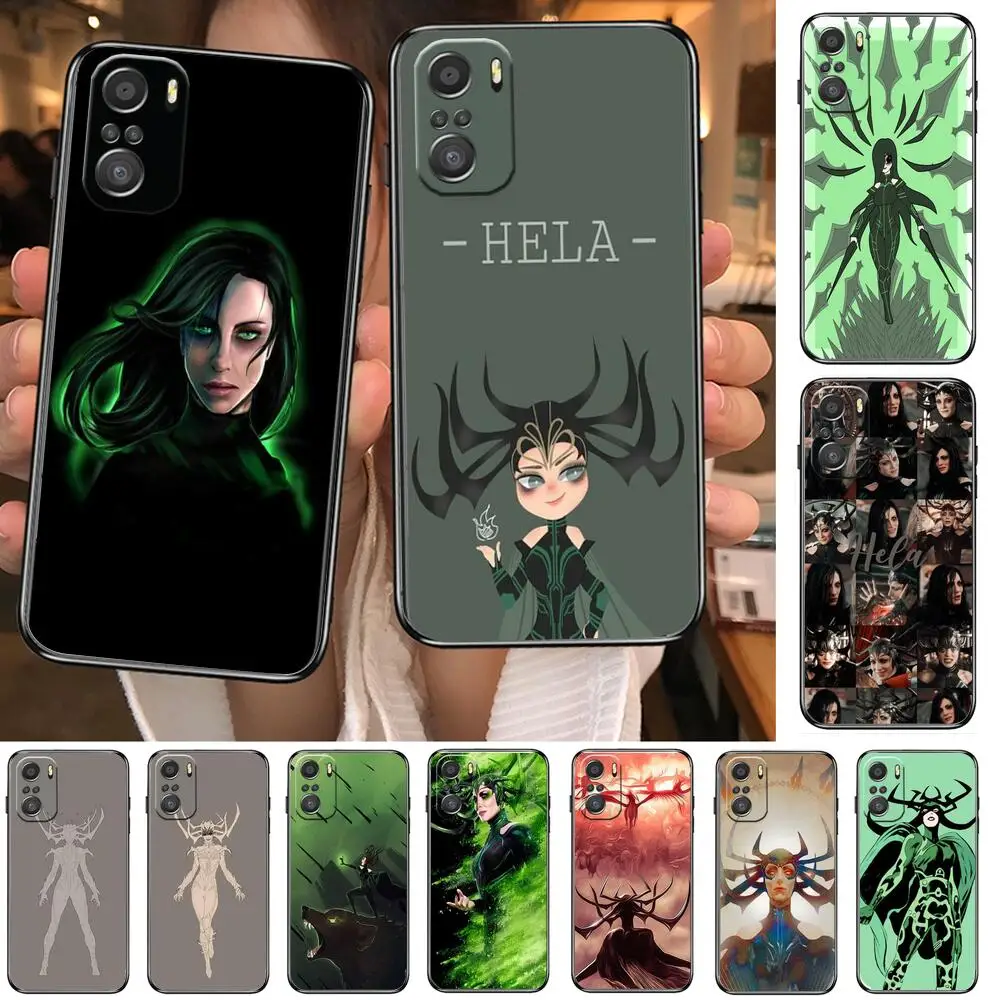 

Hela Marvel Phone Case For xiaomi redmi 11 Lite pro Ultra 10 9 8 MIX 4 FOLD 10T Black Cover Silicone Back Prett