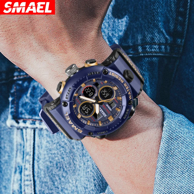 Часы наручные BASID Мужские Цифровые спортивные Водонепроницаемые светодиодные