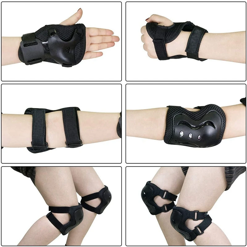 Наколенники налокотники комплект защитного снаряжения для роликов велоспорта