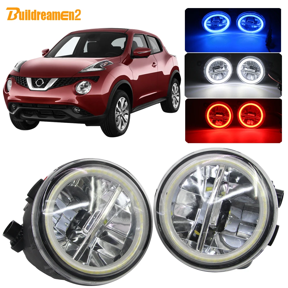 Buildreamen2 для Nissan Juke F15 хэтчбек 4000LM светодиодный туман светильник глаза ангела