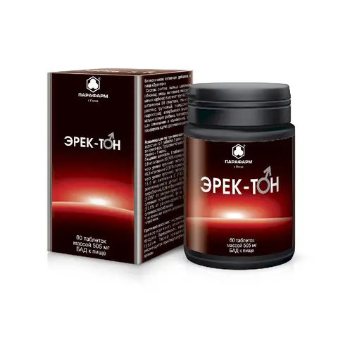 Эрек-тон 60 таб. Натуральный витаминно-минеральный комплекс, способствует улучшению мужской функции, пролонгированного действия.
