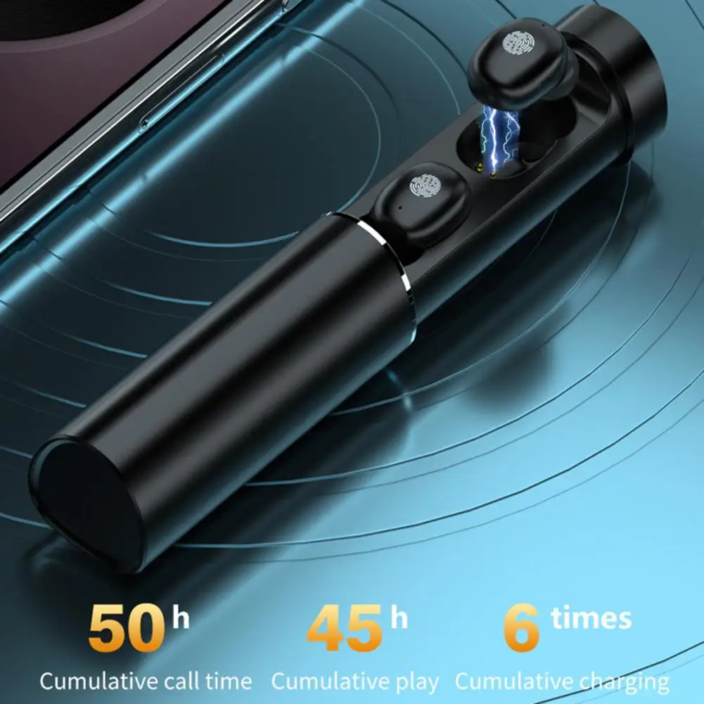 Wireless Bluetooth 5.2 Earphone Sport Waterproof Earbuds LED Power Display Touch Screen 9D HiFi In-Ear With Flashlight | Электроника