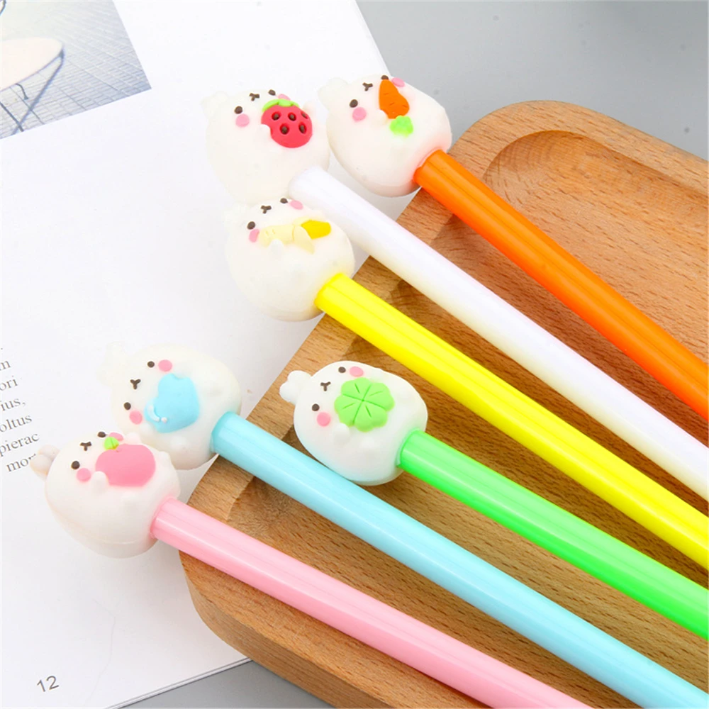 4 шт./лот гелевая ручка с мультяшным Кроликом креативная канцелярская для