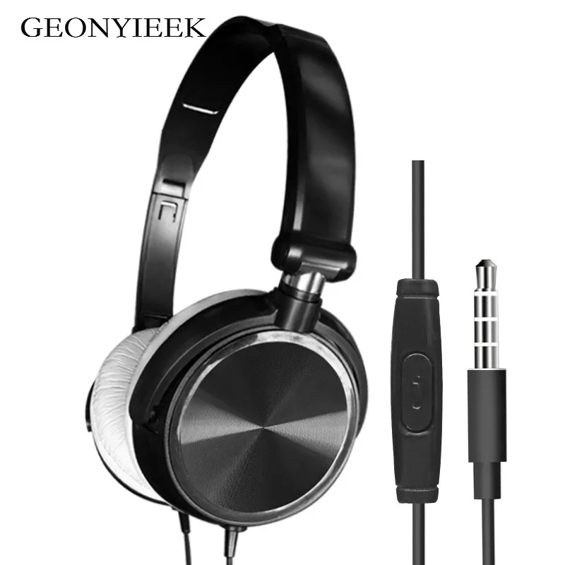 Новинка, проводные наушники с микрофоном, Накладные наушники, бас, hi-fi звук, музыка, стерео наушники для iPhone, Xiaomi, sony, huawei, PC