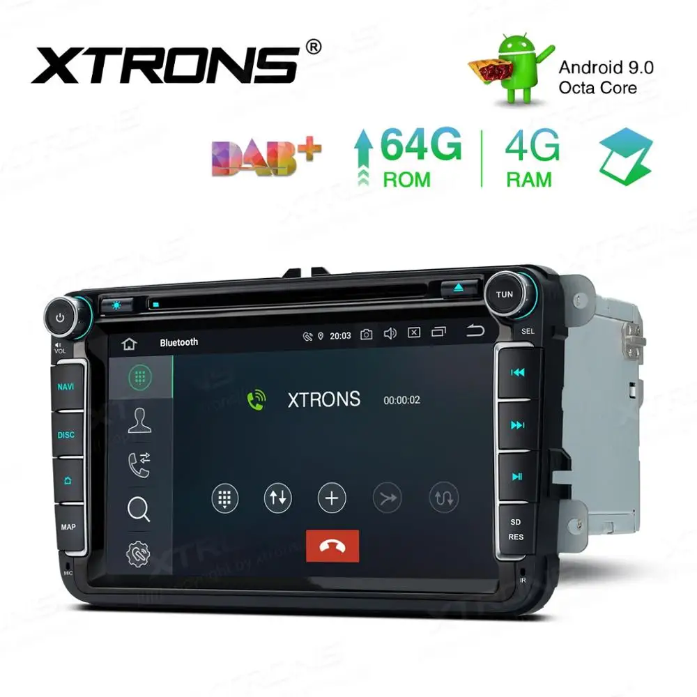 Автомобильный DVD мультимедийный плеер 8 дюймов Android 9 0 GPS-навигация радио для Skoda