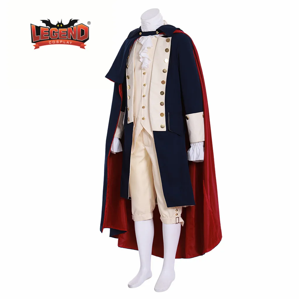 Поворот: WASHINGTON'S SPIES костюм для косплея наряд Джорджа Вашингтона синяя куртка с