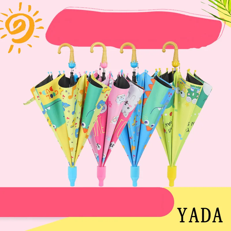 

YADA Children Cartoon Dinosaur&Giraffe&Frog Umbrella Full-automatic Long-handle Boys Girls Kids Parasols Animal Umbrellas YS302