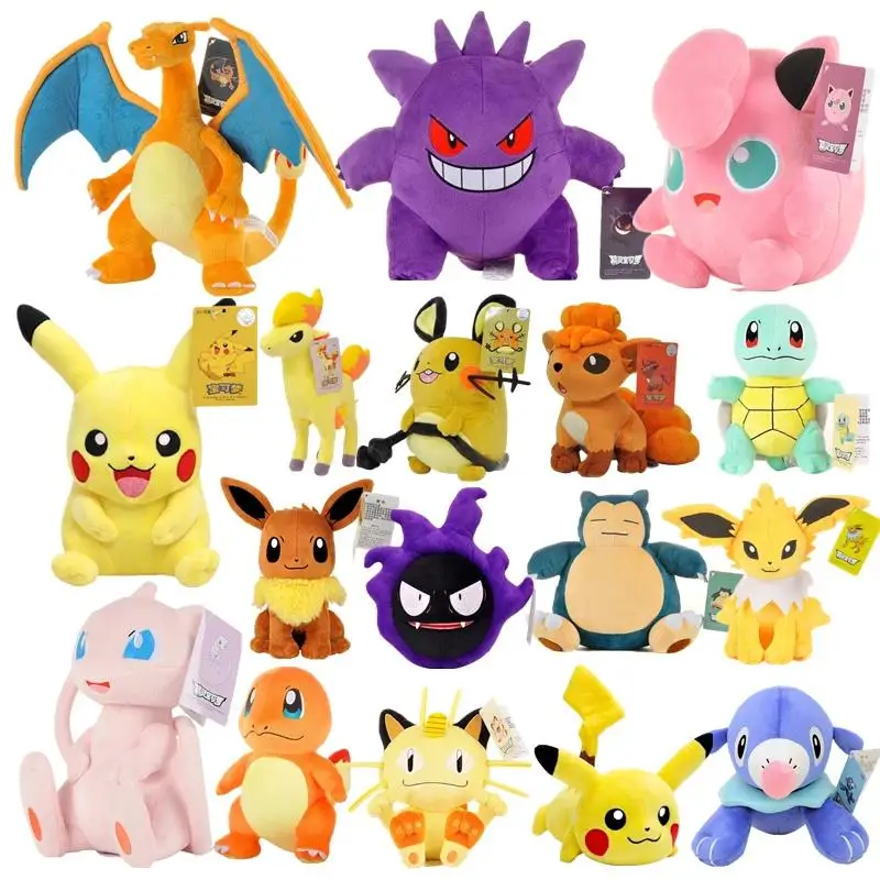 Плюшевая кукла Покемон Пикачу Бульбазавр Сквиртл Charizard Eevee храп джигглиффи