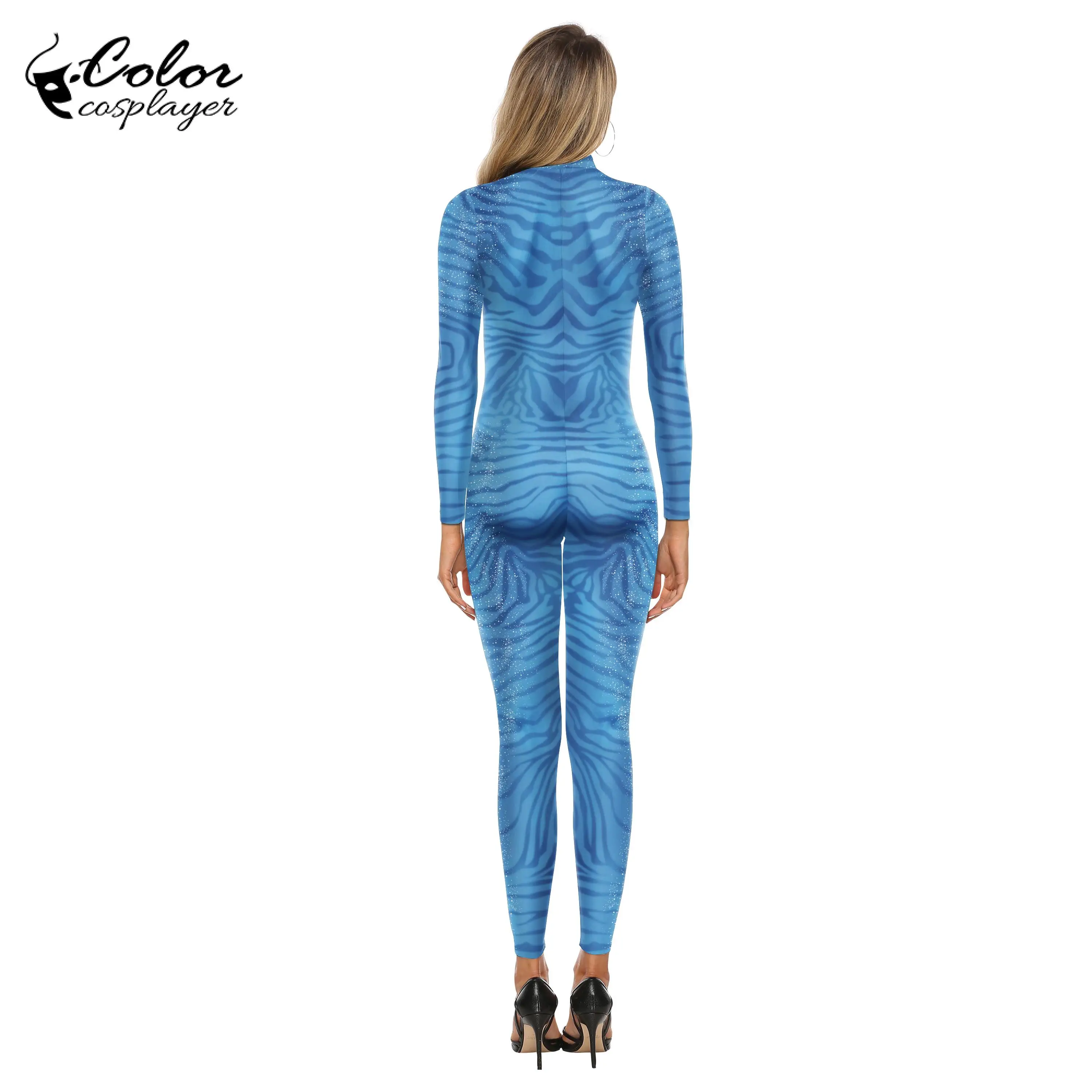 Женский комбинезон с длинным рукавом цифровым 3D-принтом