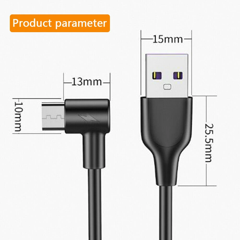 5А usb type-C кабель для быстрой зарядки для Xiaomi 90 Угол зарядного устройства кабели для передачи данных 1 м 2 м type-C провод зарядное устройство для телефона huawei mate