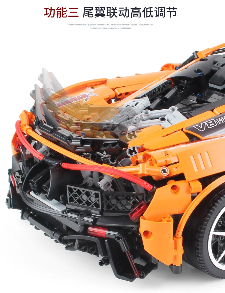 Новая модель супер гоночного автомобиля mlaren совместимая техника Voiture Moc-16015 IepinSet 20087 строительные блоки кирпичи игрушки подарок