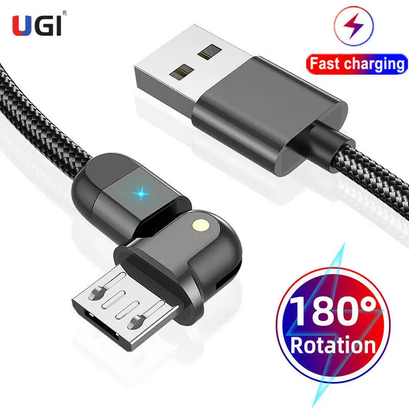 Кабель UGI usb-c Micro USB для Samsung Huawei Xiaomi Android в нейлоновой оплетке 3 А | Мобильные