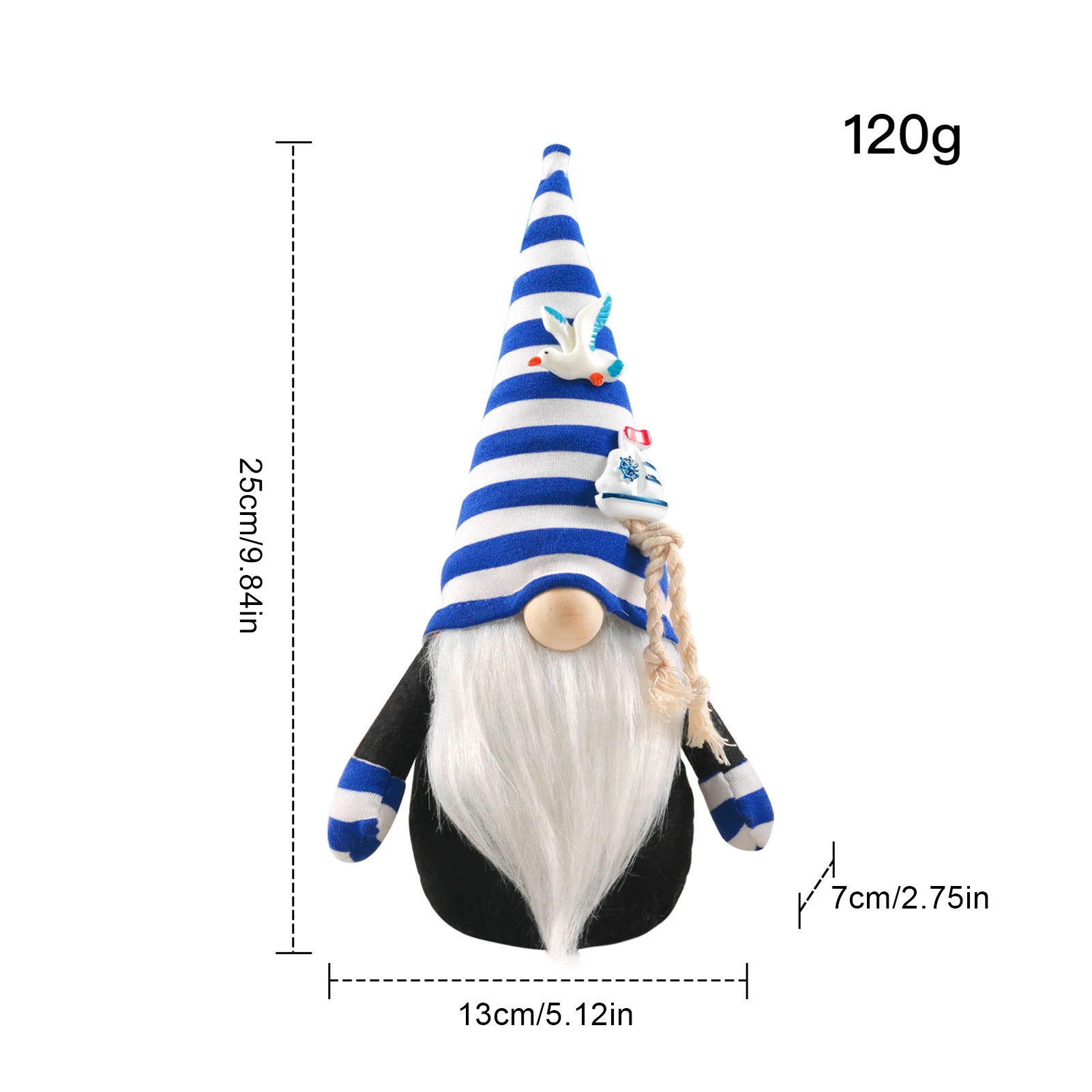 

Summer Striped Rudolph Doll Cute Faceless Doll Ornaments Forest Old Man Rudolph Desktop Ornament Decoration For Kids Gift
