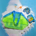 Сетчатая пляжная сумка, очень большие пляжные сумки, очень легкая Красивая сетчатая пляжная сумка и сумки-тоут, рюкзак, игрушки, полотенца, песчаные полотенца
