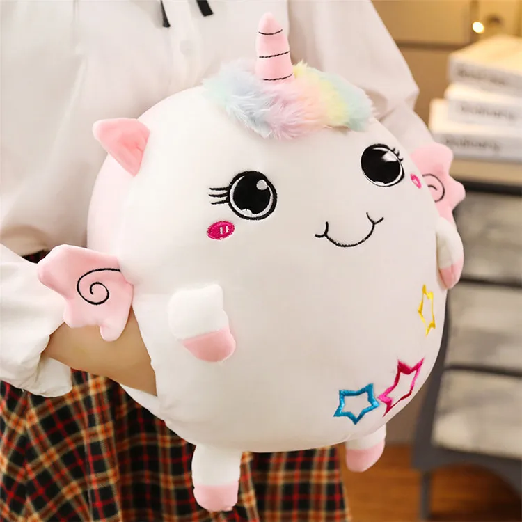 Мягкая подушка с единорогом 3 в 1 с одеялом Kawaii Плюшевые животные Слон кошка динозавр ручная теплая подушка игрушки для детей