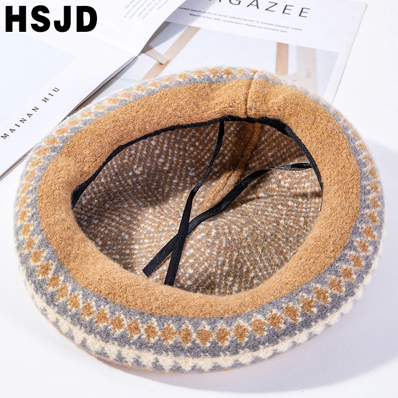 Осенне-зимние женские шерстяные береты во французском художнике Зимние в