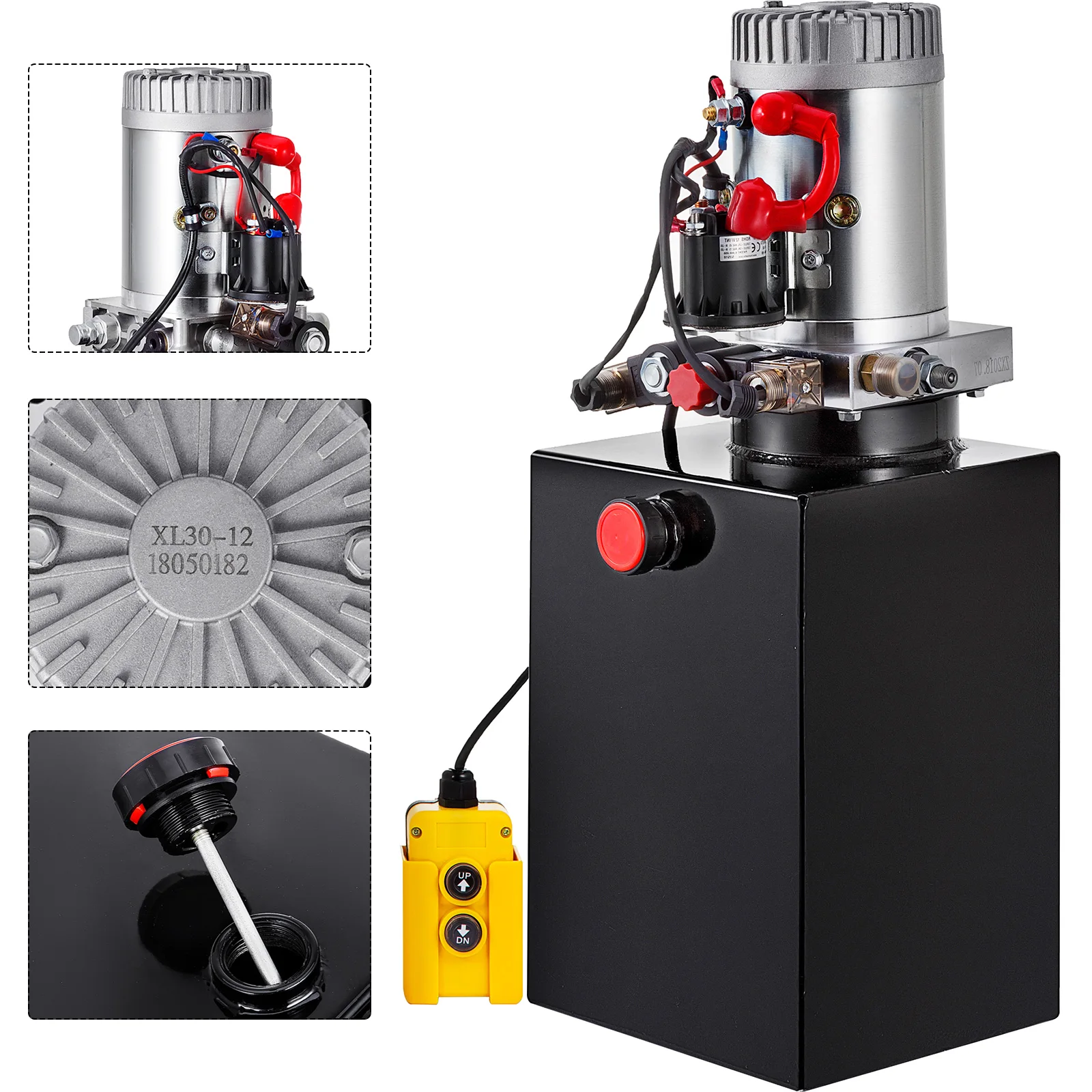 

VEVOR 20 Quart Hydraulic Pump 12V DC Single Acting Trailer Pump 3200 PSI Hydraulic Power Unit