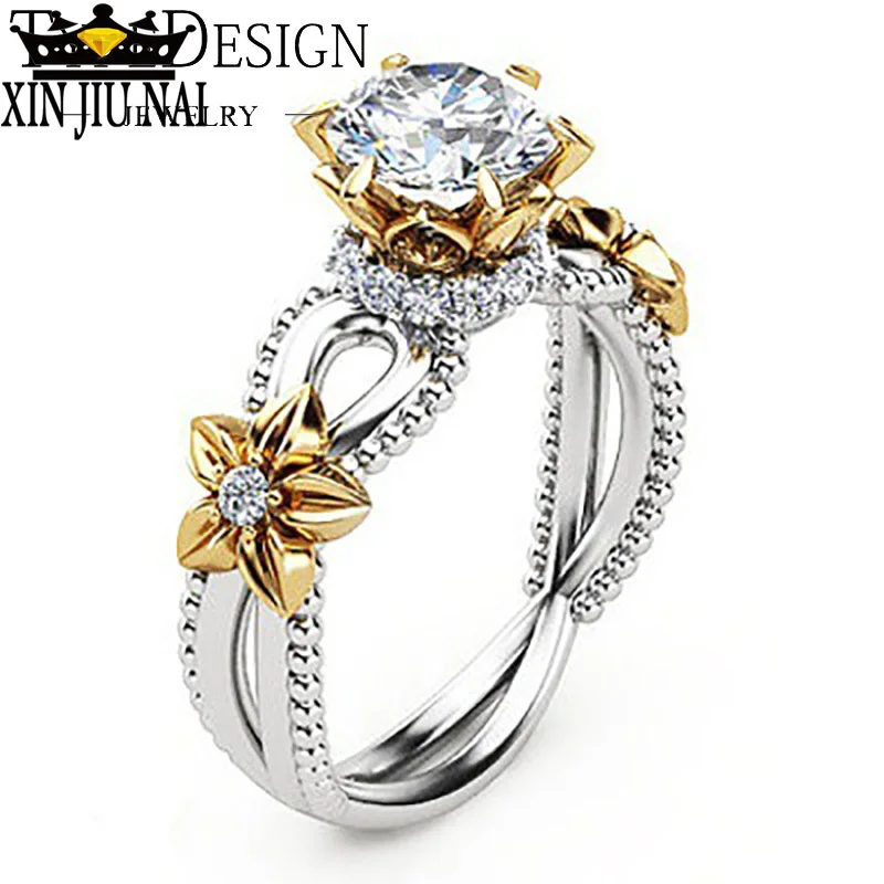 Желтый драгоценный камень роза Подсолнух полый дизайн женское очаровательное