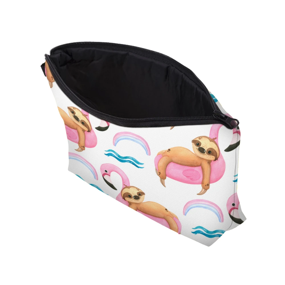 Deanfun Printing Sloth Cosmetic Bag Summer Pink Flamingo White Makeup Waterproof Organizer 52010 | Багаж и сумки