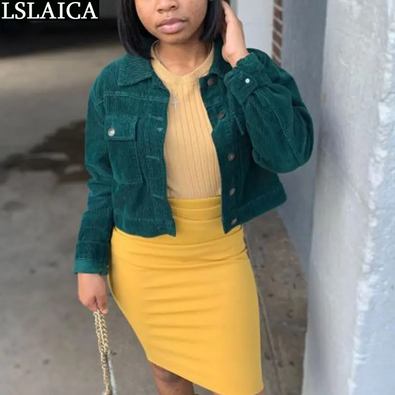 

Woman Jacket Short Outfit Straight Sleeve Button Fashion New Pocket Coat Women Streetwear Casual All Match Slim Femme Veste