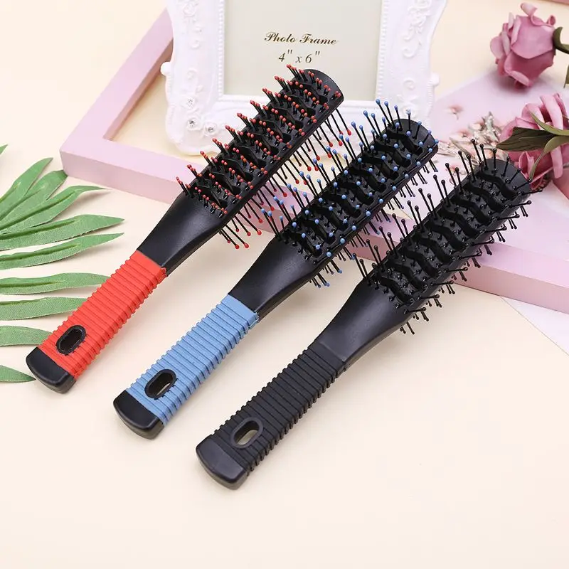 

1pc Double Side Massage Comb Black Plastic Anti-tangle Brushes Wide Teeth Brush Wide Teeth Hairdressing Brush Description: